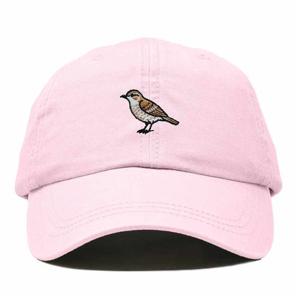 Dalix Cactus Wren Arizona Embroidered Bird Cotton Baseball Cap Dad Hat Mens Womens Outdoor Summer in Washed Pink