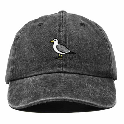 Dalix California Gull Utah Embroidered Bird Cotton Baseball Cap Dad Hat Mens Womens Outdoor Summer in Washed Black