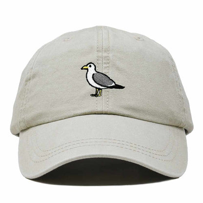 Dalix California Gull Utah Embroidered Bird Cotton Baseball Cap Dad Hat Mens Womens Outdoor Summer in Washed Stone White