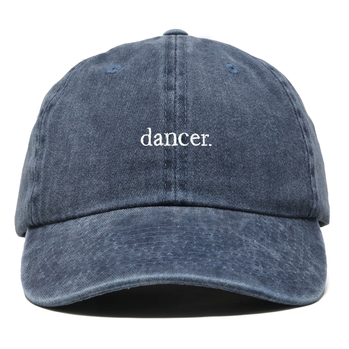 Dalix Dancer Cotton Dad Cap — Washed Navy Blue