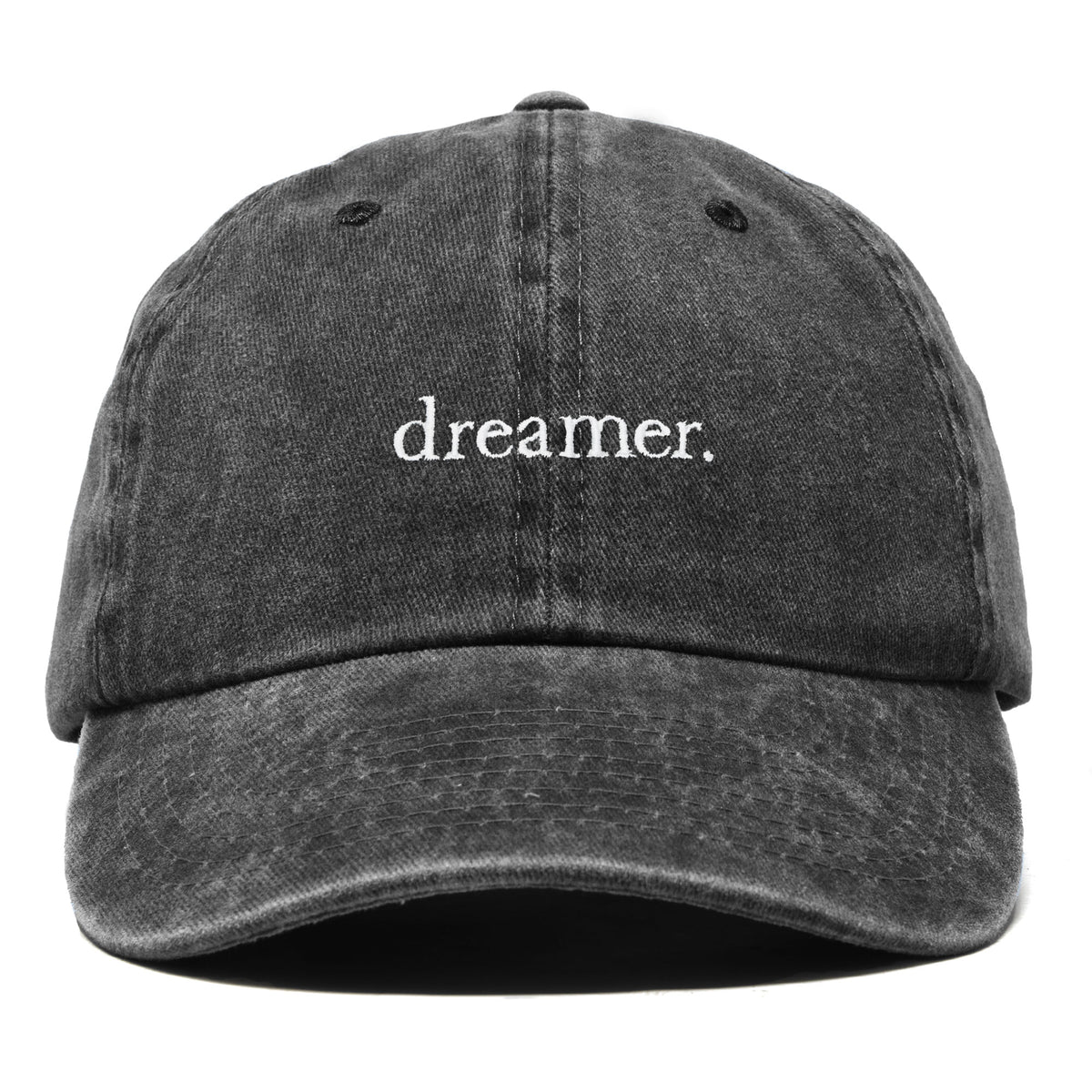 Dalix Dreamer Cotton Dad Cap — Washed Black