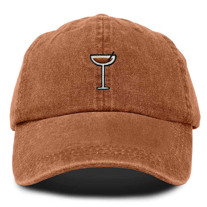 Dalix Coffee Martini Embroidered Cap Cotton Baseball Cute Cool Dad Hat Womens in Orange