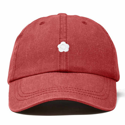Dalix Lil Flower Embroidered Cotton Cap Outdoor Dad Hat Womens in Red