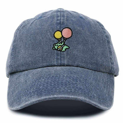 Dalix Soaring Frog Embroidered Womens Cotton Dad Hat Baseball Cap Adjustable in Navy Blue