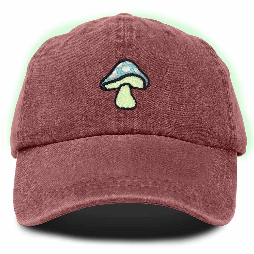 Dalix Mushroom Embroidered Fungi Magic Dad Hat Cotton Baseball Cap Adjustable Mens