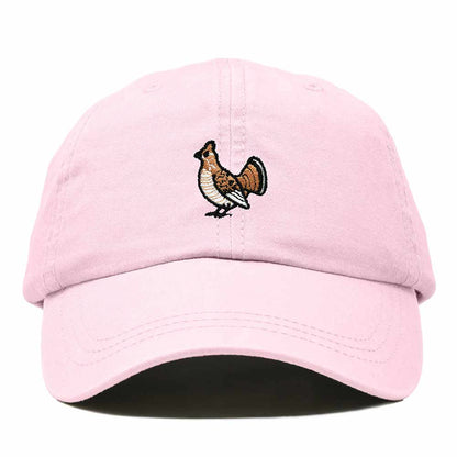 Dalix Ruffed Grouse Pennsylvania Embroidered Bird Cotton Baseball Cap Dad Hat Mens Womens Outdoor Summer in Washed Pink