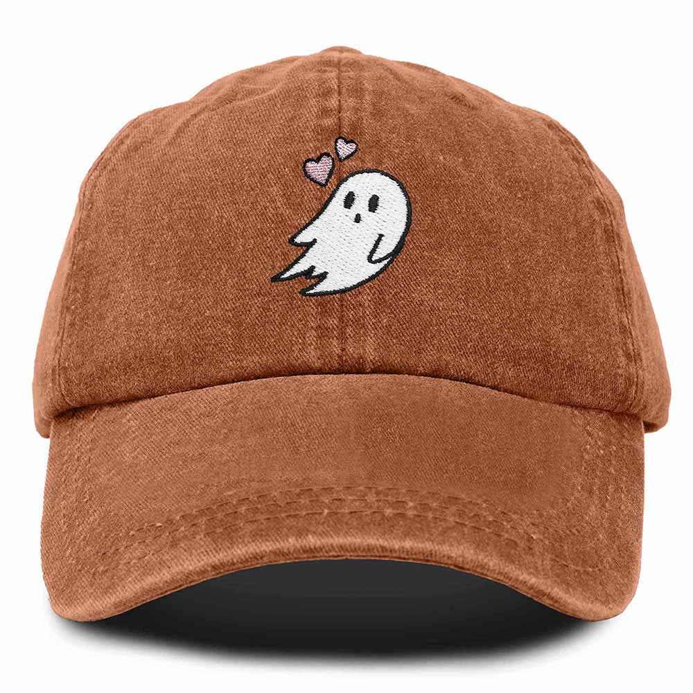 Dalix Heartly Ghost Embroidered Mens Womens Cotton Dad Hat Baseball Cap Adjustable