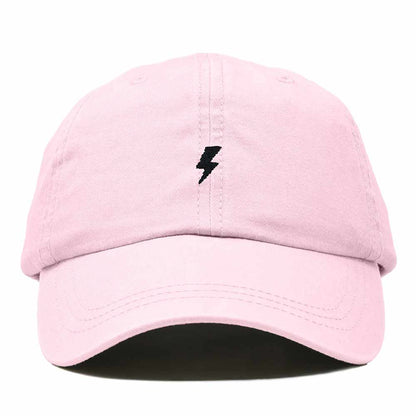 Dalix Lil Bolt Embroidered Cotton Summer Outdoor Baseball Cap Dad Hat Mens in Washed Pink