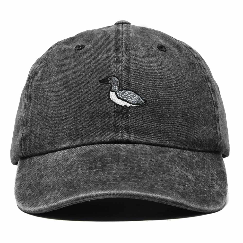 Dalix Common Loon Minnesota Embroidered Bird Cotton Baseball Cap Dad Hat Mens Womens Outdoor Summer in Washed Black