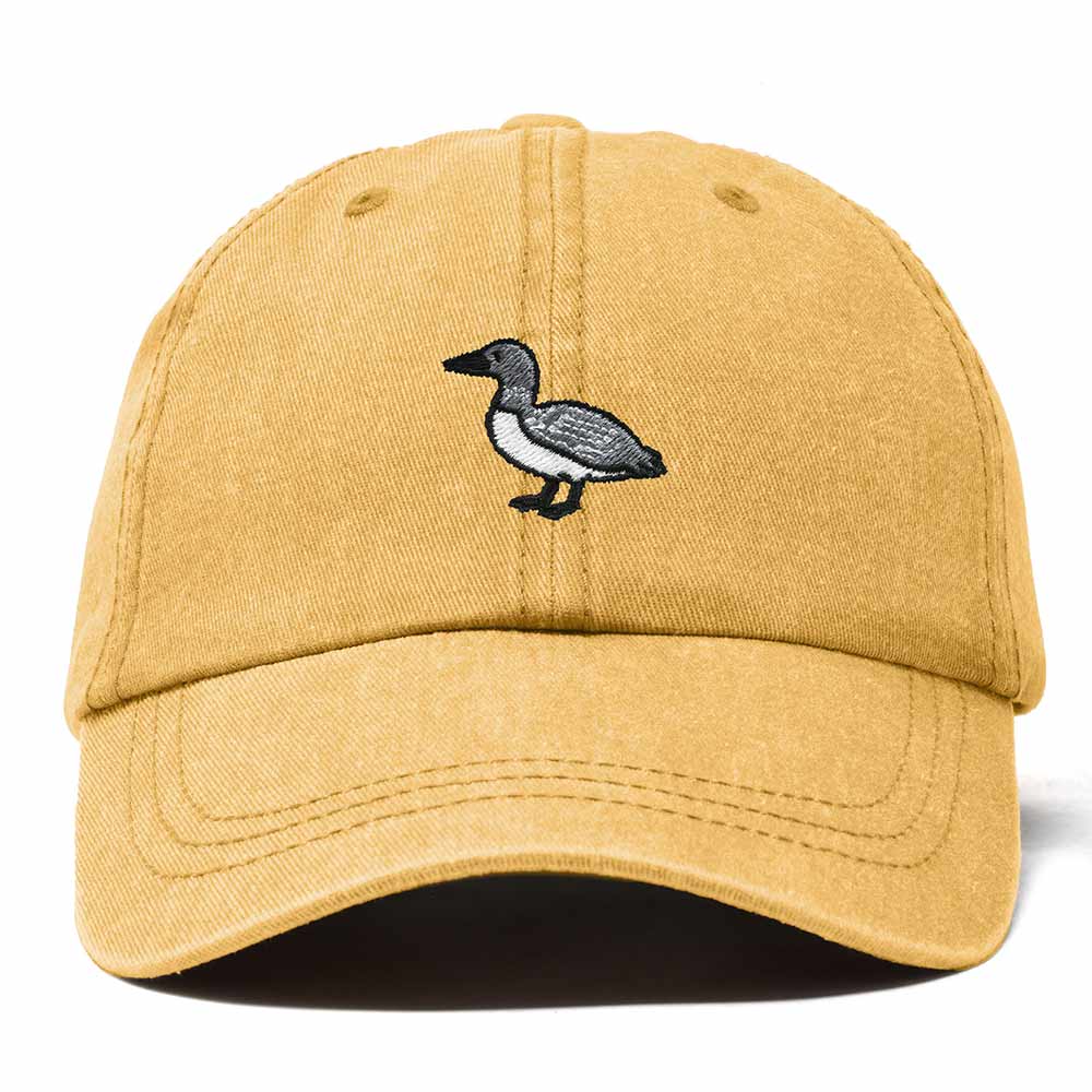 Dalix Common Loon Minnesota Embroidered Bird Cotton Baseball Cap Dad Hat Mens Womens Outdoor Summer in Washed Gold