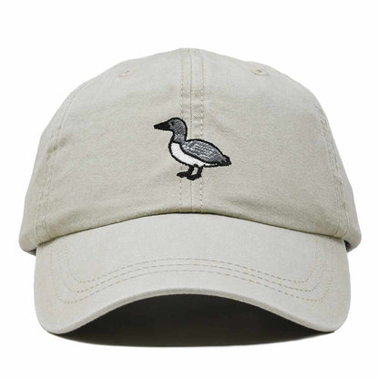 Dalix Common Loon Minnesota Embroidered Bird Cotton Baseball Cap Dad Hat Mens Womens Outdoor Summer in Washed Stone White