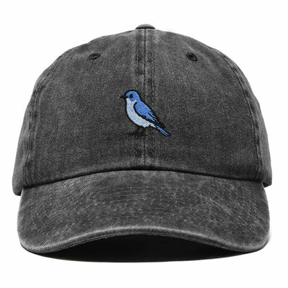 Dalix Mountain Bluebird Nevada Embroidered Bird Cotton Baseball Cap Dad Hat Mens Womens Outdoor Summer in Washed Black