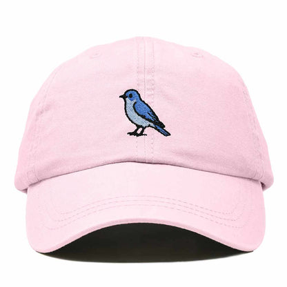 Dalix Mountain Bluebird Nevada Embroidered Bird Cotton Baseball Cap Dad Hat Mens Womens Outdoor Summer in Washed Pink