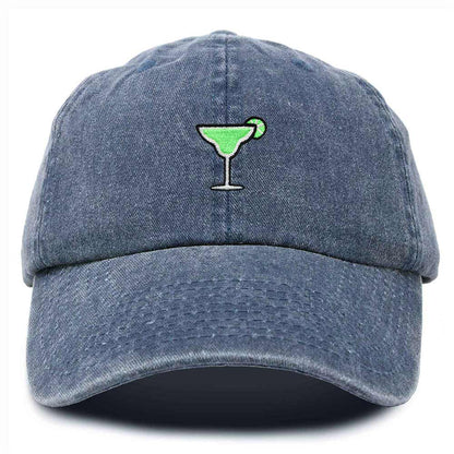 Dalix Margarita Embroidered Cap Cotton Baseball Cute Cool Dad Hat Womens in Navy Blue
