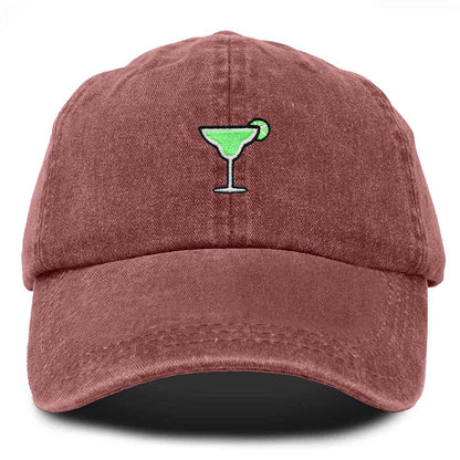 Dalix Margarita Embroidered Cap Cotton Baseball Cute Cool Dad Hat Womens in Red