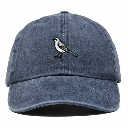 Dalix Northern Mockingbird Tennessee Embroidered Bird Cotton Baseball Cap Dad Hat Mens Womens Outdoor Summer in Washed Navy Blue