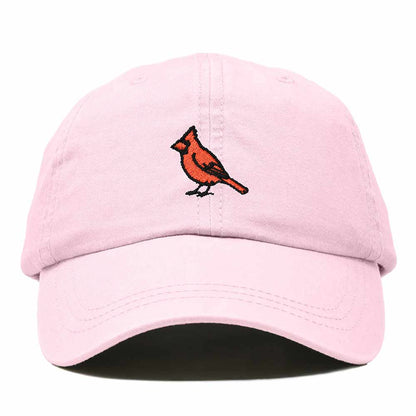 Dalix Northern Cardinal Kentucky Embroidered Bird Cotton Baseball Cap Dad Hat Mens Womens Outdoor Summer in Washed Pink