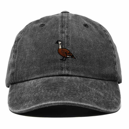 Dalix Nene Hawaii Embroidered Bird Cotton Baseball Cap Dad Hat Mens Womens Outdoor Summer in Washed Black