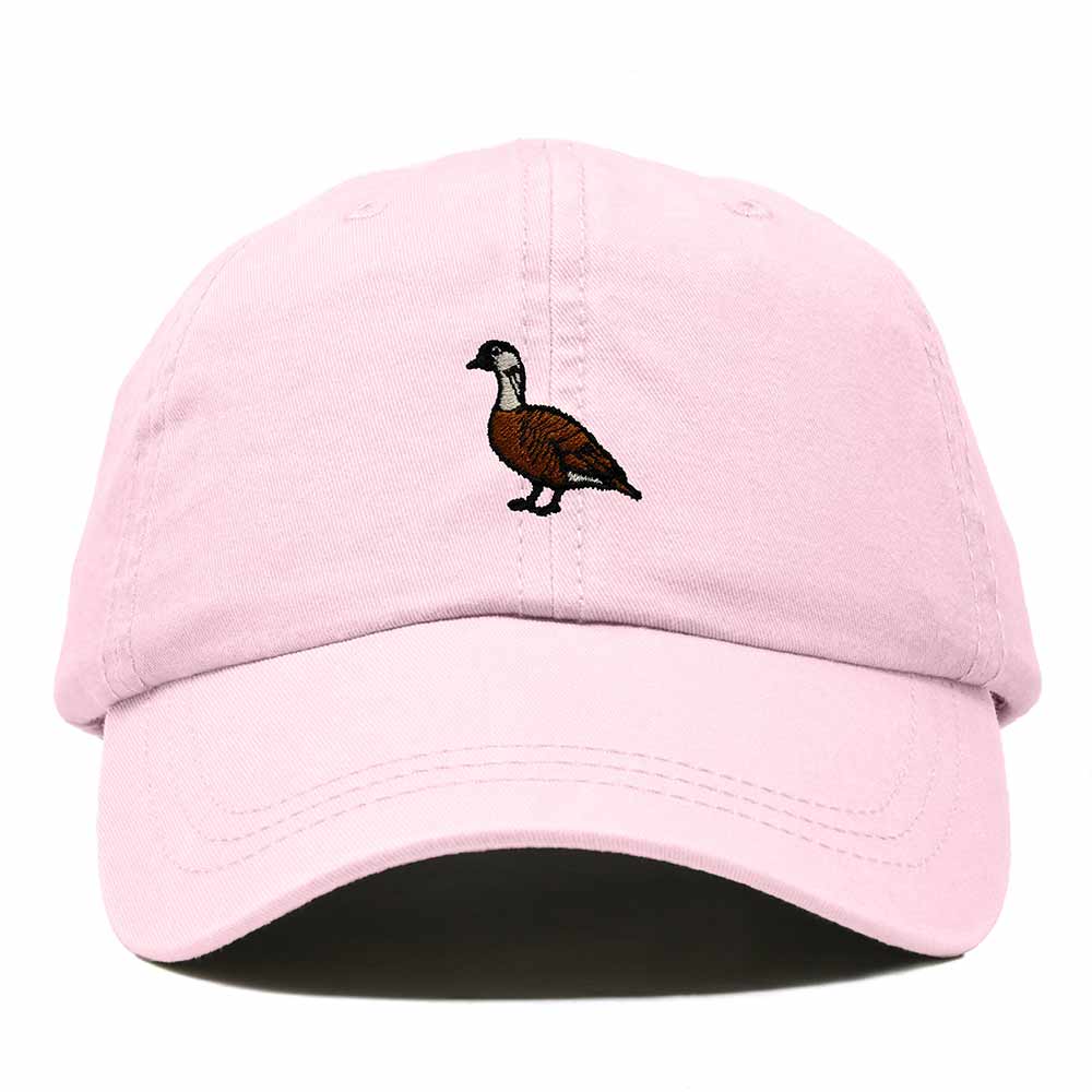 Dalix Nene Hawaii Embroidered Bird Cotton Baseball Cap Dad Hat Mens Womens Outdoor Summer in Washed Pink