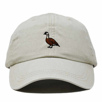 Dalix Nene Hawaii Embroidered Bird Cotton Baseball Cap Dad Hat Mens Womens Outdoor Summer in Washed Stone White