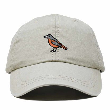 Dalix Oriole Maryland Embroidered Bird Cotton Baseball Cap Dad Hat Mens Womens Outdoor Summer in Washed Stone White