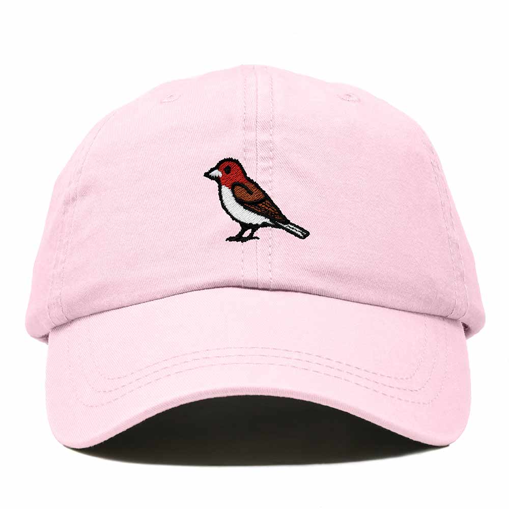 Dalix Purple Finch New Hampshire Embroidered Bird Cotton Baseball Cap Dad Hat Mens Womens Outdoor Summer in Washed Pink