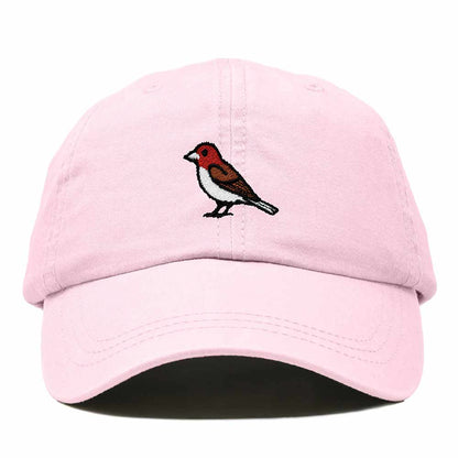 Dalix Purple Finch New Hampshire Embroidered Bird Cotton Baseball Cap Dad Hat Mens Womens Outdoor Summer in Washed Pink
