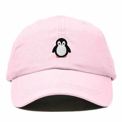 Dalix Little Penguin Embroidered Cotton Baseball Cap Dad Hat Womens Outdoor Casual in Washed Pink