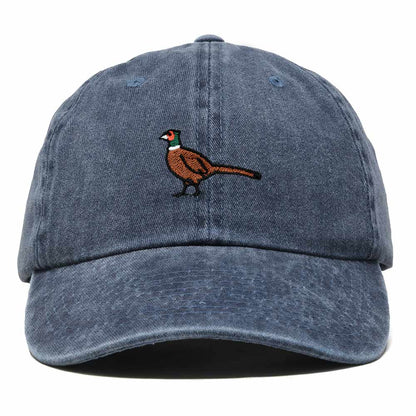 Dalix Ring Necked Pheasant South Dakota Embroidered Bird Cotton Baseball Cap Dad Hat Mens Womens Outdoor Summer in Washed Navy Blue