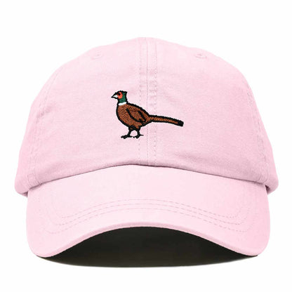 Dalix Ring Necked Pheasant South Dakota Embroidered Bird Cotton Baseball Cap Dad Hat Mens Womens Outdoor Summer in Washed Pink