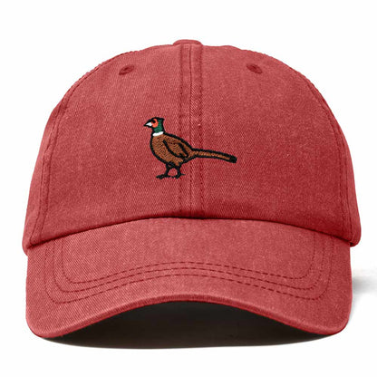 Dalix Ring Necked Pheasant South Dakota Embroidered Bird Cotton Baseball Cap Dad Hat Mens Womens Outdoor Summer in Washed Red