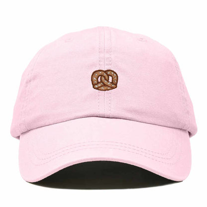 Dalix Pretzel Embroidered Dad Cap Adjustable Cotton Twill Baseball Hat Casual Relaxed Low Profile Cap Womens in Washed Pink