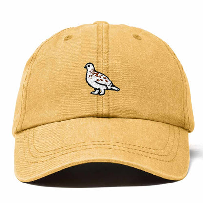 Dalix Willow Ptarmigan Alaska Embroidered Bird Cotton Baseball Cap Dad Hat Mens Womens Outdoor Summer in Washed Gold