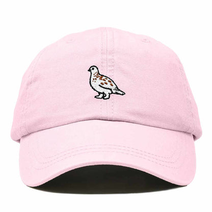 Dalix Willow Ptarmigan Alaska Embroidered Bird Cotton Baseball Cap Dad Hat Mens Womens Outdoor Summer in Washed Pink
