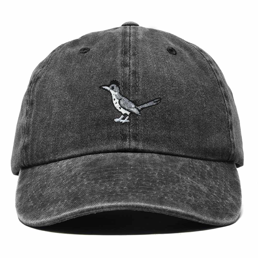 Dalix Greater Roadrunner New Mexico Embroidered Bird Cotton Baseball Cap Dad Hat Mens Womens Outdoor Summer in Washed Black