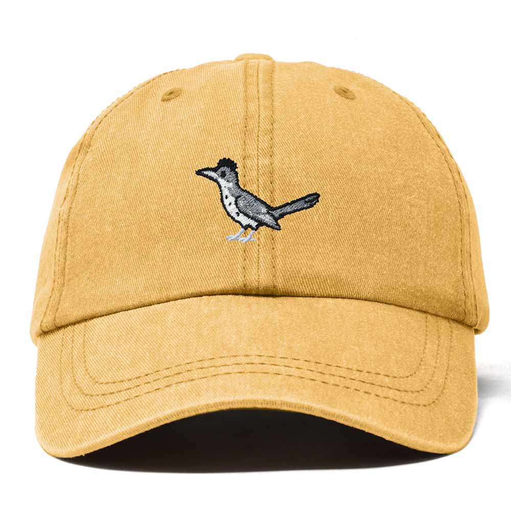 Dalix Greater Roadrunner New Mexico Embroidered Bird Cotton Baseball Cap Dad Hat Mens Womens Outdoor Summer in Washed Gold