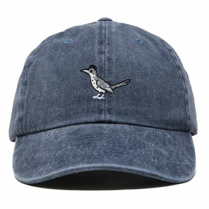 Dalix Greater Roadrunner New Mexico Embroidered Bird Cotton Baseball Cap Dad Hat Mens Womens Outdoor Summer in Washed Navy Blue