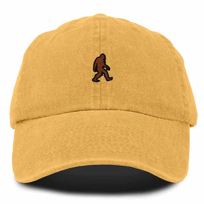 Dalix Sasquatch Embroidered Cap Cotton Baseball Summer Cool Dad Hat Mens in Gold