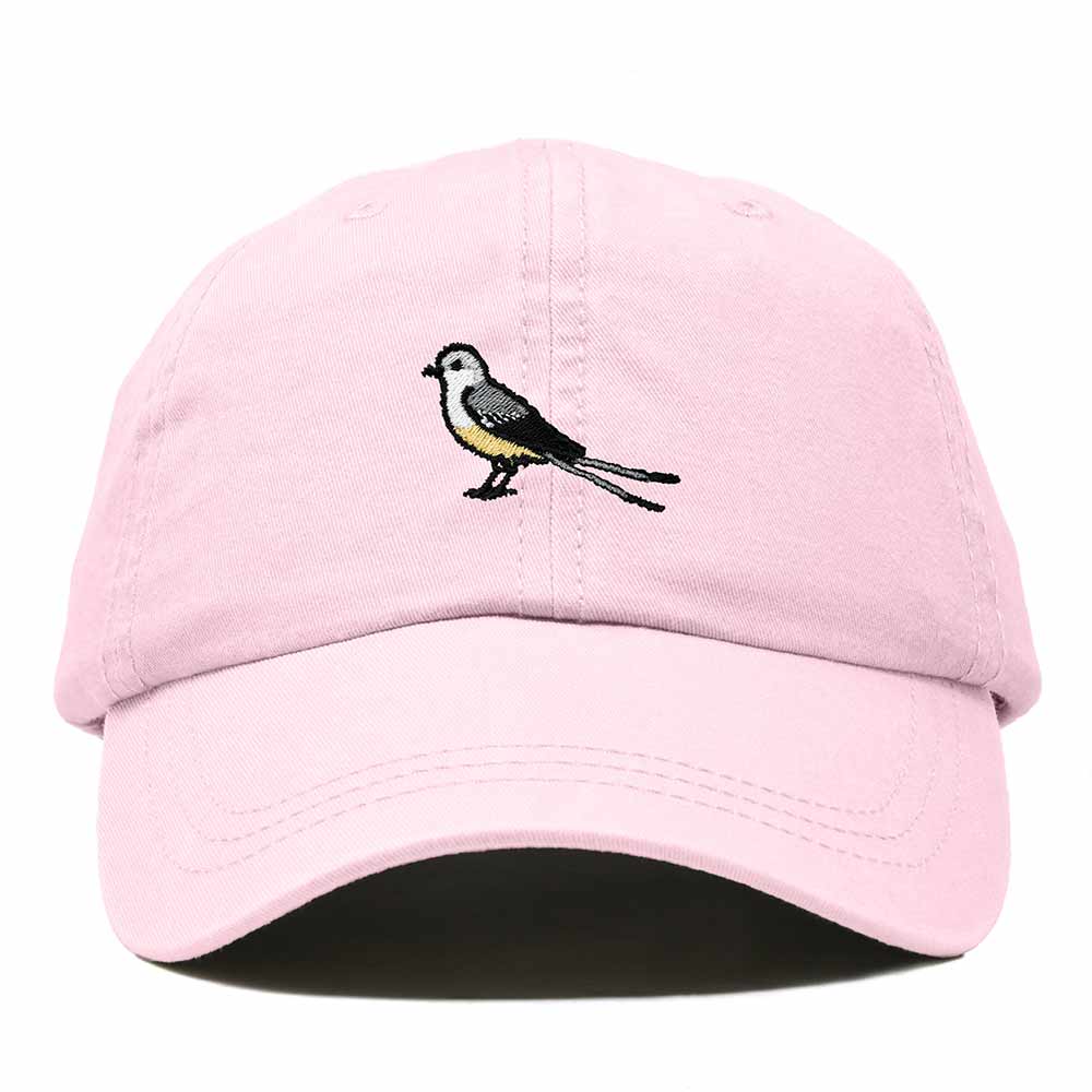 Dalix Scissor Tailed Flycatcher Oklahoma Embroidered Bird Cotton Baseball Cap Dad Hat Mens Womens Outdoor Summer in Washed Pink
