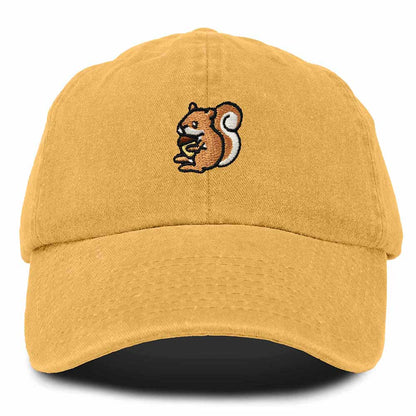 Dalix Squirrel Embroidered Cotton Dad Hat Casual Adjustable Baseball Cap for Nature and Animal Lovers Womens in Black