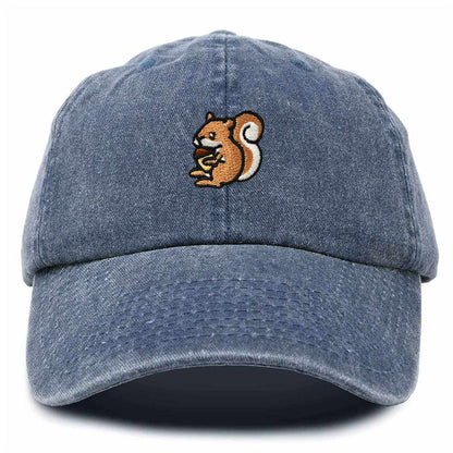Dalix Squirrel Embroidered Cotton Dad Hat Casual Adjustable Baseball Cap for Nature and Animal Lovers Womens in Black