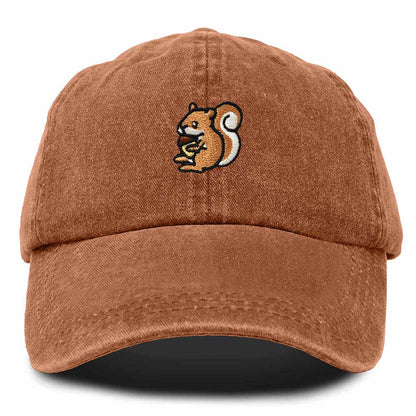 Dalix Squirrel Embroidered Cotton Dad Hat Casual Adjustable Baseball Cap for Nature and Animal Lovers Womens in Black