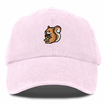 Dalix Squirrel Embroidered Cotton Dad Hat Casual Adjustable Baseball Cap for Nature and Animal Lovers Womens in Black