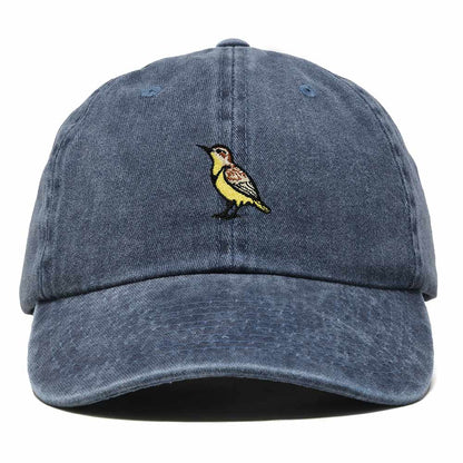 Dalix Western Meadowlark Oregon Embroidered Bird Cotton Baseball Cap Dad Hat Mens Womens Outdoor Summer
 Embroidered Bird Cotton Baseball Cap Dad Hat Mens Womens Outdoor Summer in Washed Navy Blue