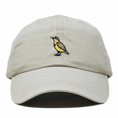 Dalix Western Meadowlark Oregon Embroidered Bird Cotton Baseball Cap Dad Hat Mens Womens Outdoor Summer
 Embroidered Bird Cotton Baseball Cap Dad Hat Mens Womens Outdoor Summer in Washed Stone White