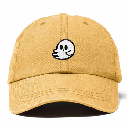 Dalix Whisper Ghost Embroidered Cotton Outdoor Baseball Cap Dad Hat Mens in Washed Gold
