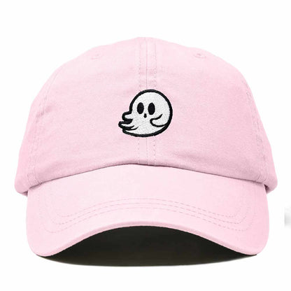 Dalix Whisper Ghost Embroidered Cotton Outdoor Baseball Cap Dad Hat Mens in Washed Pink