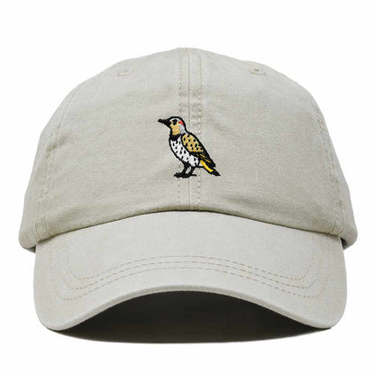 Dalix Yellowhammer Alabama Embroidered Bird Cotton Baseball Cap Dad Hat Mens Womens Outdoor Summer in Washed Stone White