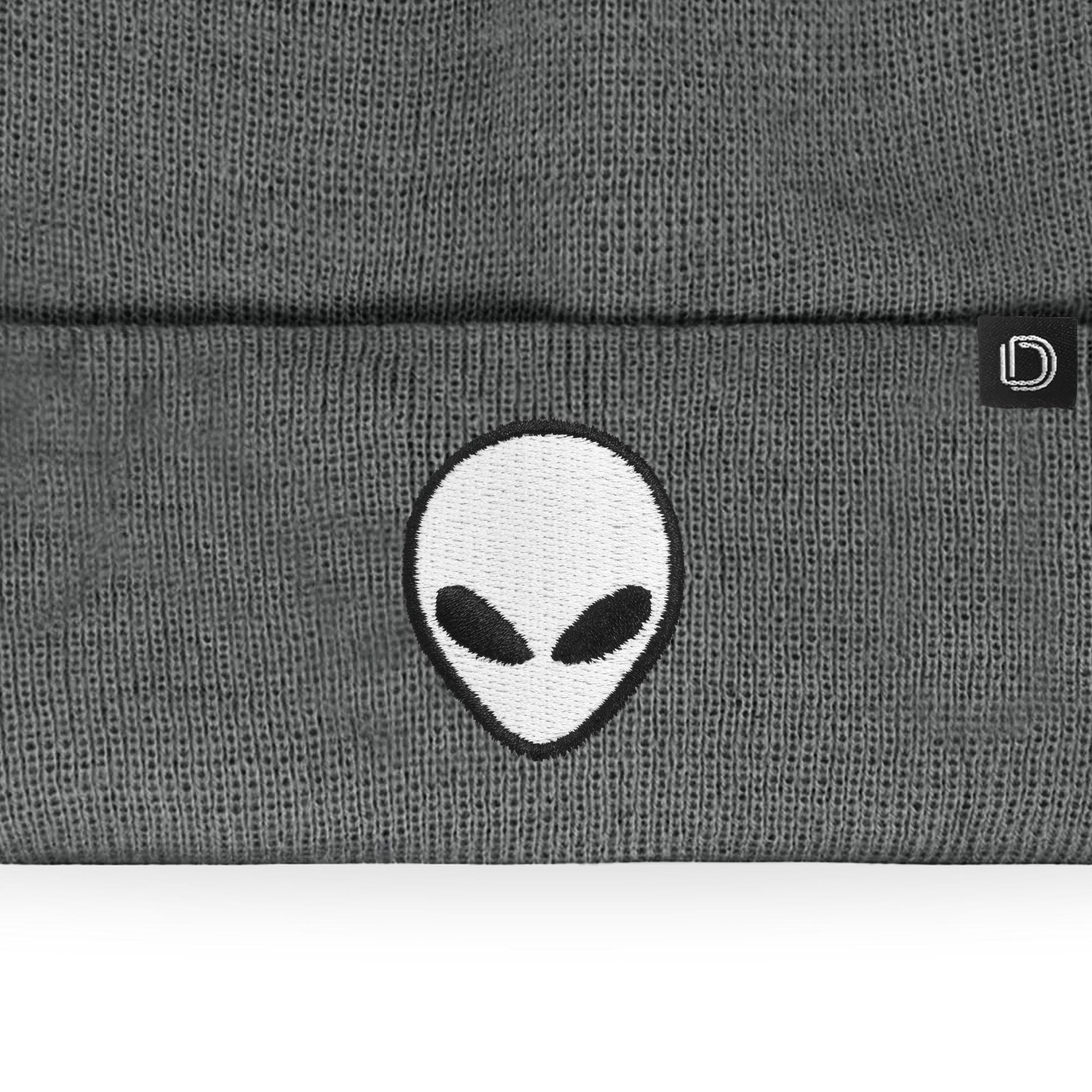 Dalix Alien Embroidered Beanie Hat Knit Cap Cold Weather Mens