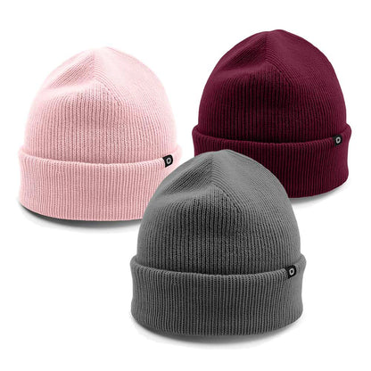Dalix Beanie (3 Pack) in Pink, Asphalt Gray, and Maroon